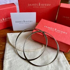 James Avery Sterling Silver Hammered Bangle Bracelets Martilados Style